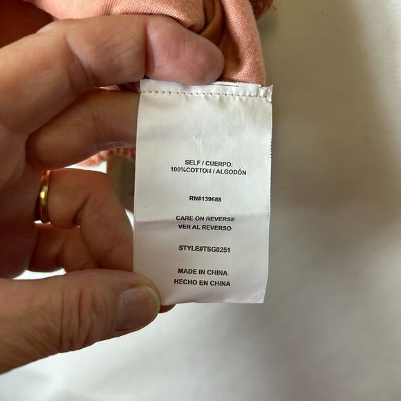 Taylor & Sage NWT Mauve Orange Crochet Cropped Back Button Bralette Top Size L - Picture 9 of 14